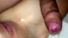closeup dripping creampie