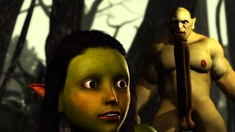 Extreme monster Orge fucks hard Hot female goblin outdoor