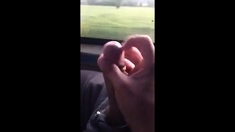 playing with big dick in bus