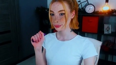 Unique Redhead SheBoy gets naked Part 2 Webcam sex Show