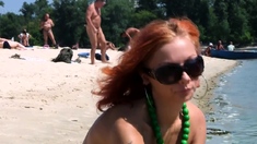 Ravishing nudist beach girl