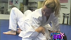 Nerdy Guy Scores With His Sexy Karate Trainer And Creams Her Ass