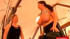 incredible big boobs in public gym