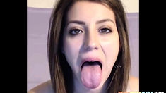 brun face tongue target