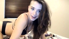 cute babe having fun masturbating on webcam live
